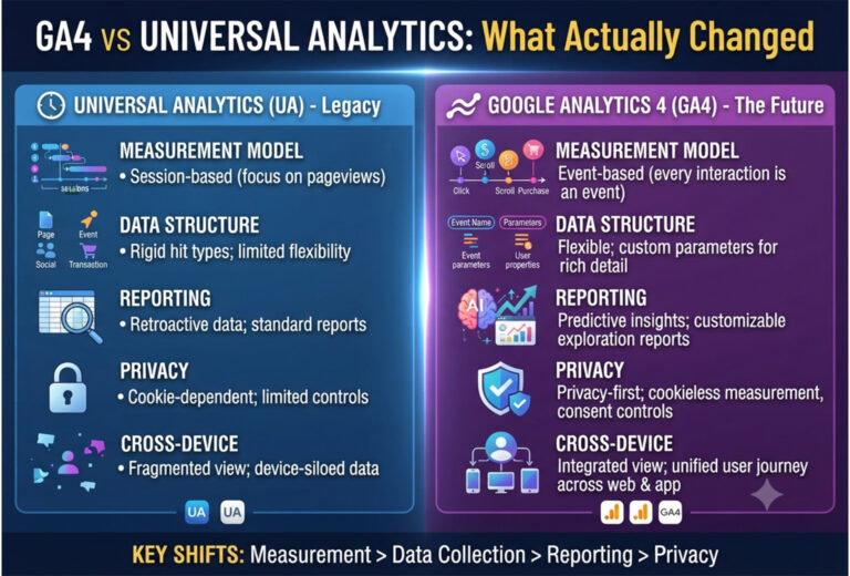 GA4 vs Universal Analytics: What Actually Changed