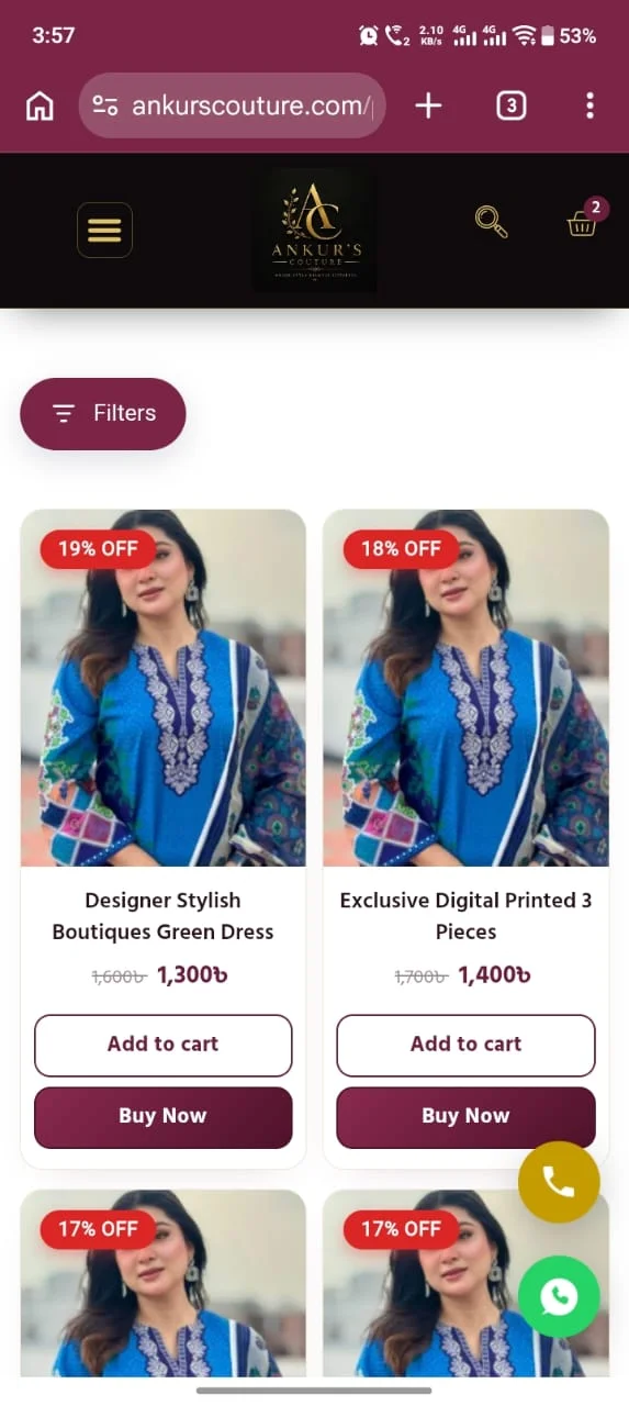 RHR WooCommerce product filter mobile filter drawer