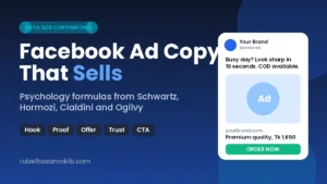 Facebook ad copy that sells: psychology-based formulas guide by Rubel Hasan Rokib