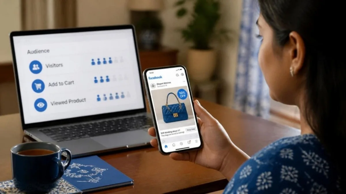 Facebook retargeting ad showing an abandoned cart product to a shopper