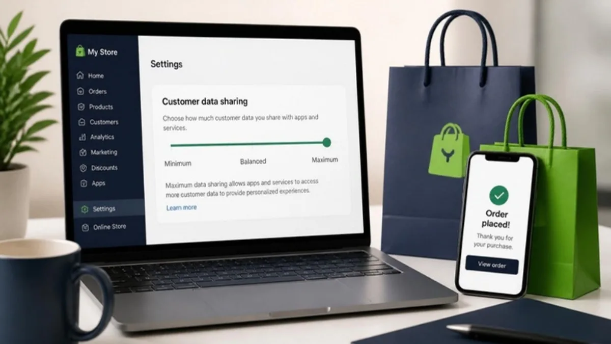 Shopify customer data sharing set to Maximum for Meta Conversion API