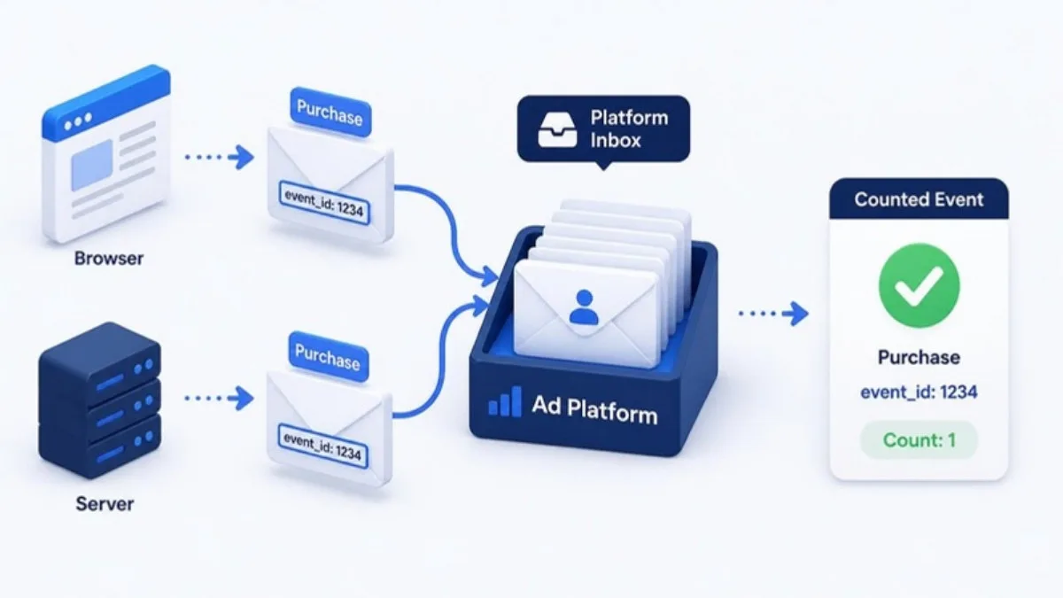 Browser and server events deduplicated with the same event_id