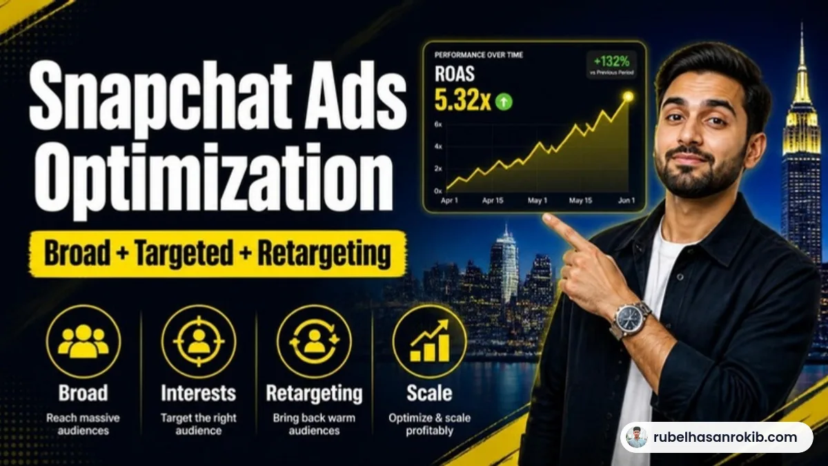 Snapchat Ads optimization guide: broad, targeted and retargeting campaigns by Rubel Hasan Rokib